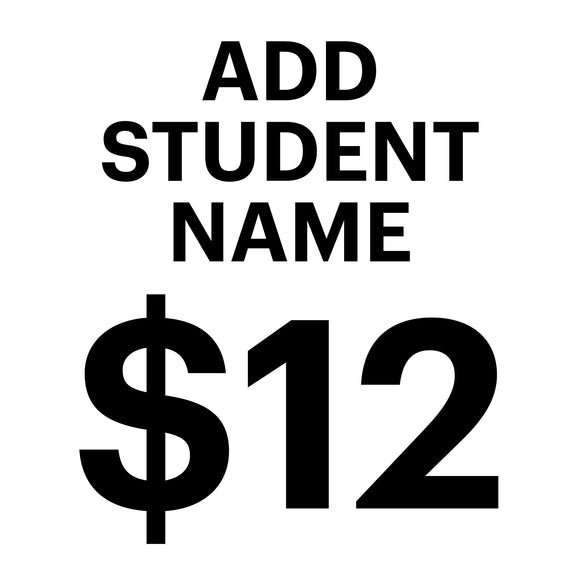 Desert Vista Thunder Band - Add Student Name