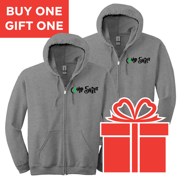 Camp Swift BUY ONE GIFT ONE Sport Grey Zip-Up Hoodie (18600)