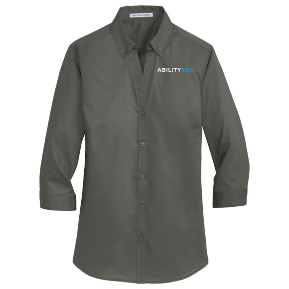 Ability360 Ladies 3/4 Sleeve Twill Shirt (L665)