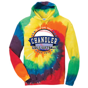 Youth Chandler Girls Softball Tie-Dye Sweatshirt