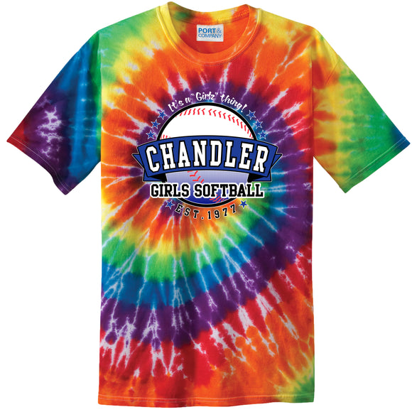 Youth Chandler Girls Softball Tie-Dye Tee