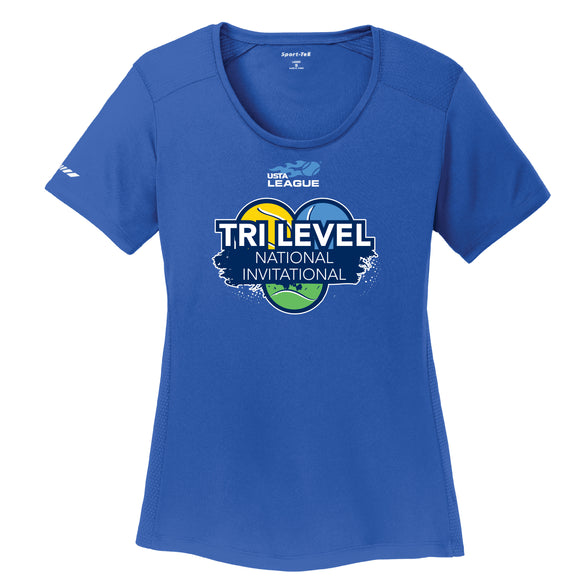 USTA Tri Level <br> Womens Posicharge Tee <br> (LST380)